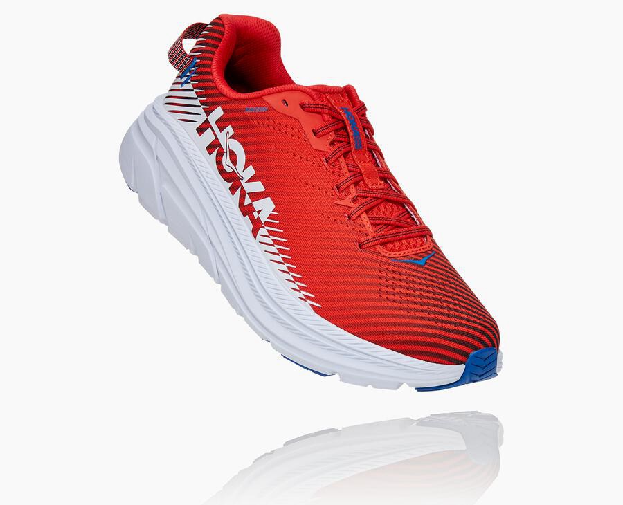 Running Shoes Mens - Hoka One One Rincon 2 - Red/White - QGUISJL-46